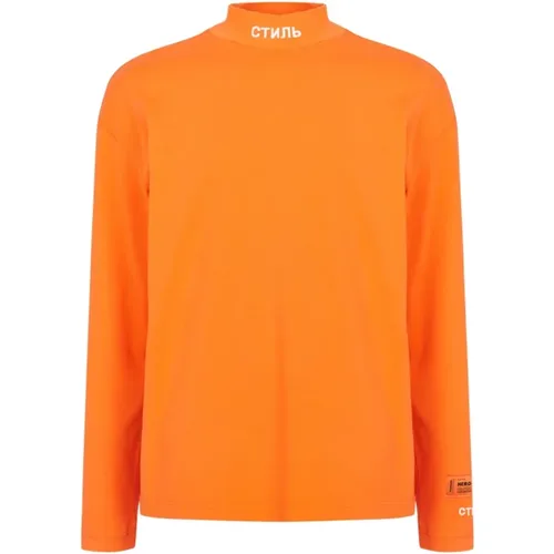 Logo Turtleneck Sweatshirt in Vibrant , male, Sizes: S - Heron Preston - Modalova