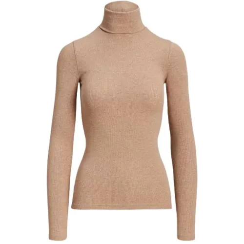 Slim Fit Ribbed Turtleneck , female, Sizes: XL - Polo Ralph Lauren - Modalova