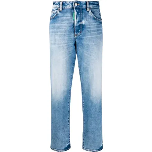 High-Waisted Straight-Leg Jeans , female, Sizes: 2XS - Dsquared2 - Modalova