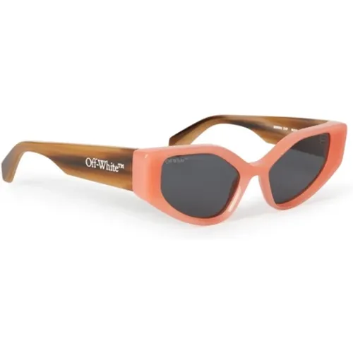 Butterfly Style Sunglasses , unisex, Sizes: 54 MM - Off White - Modalova