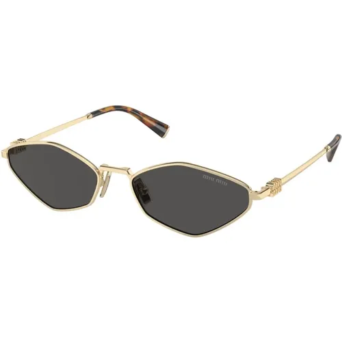 Sonnenbrillen mit Metallrahmen für Frauen , Damen, Größe: 55 MM - Miu Miu - Modalova