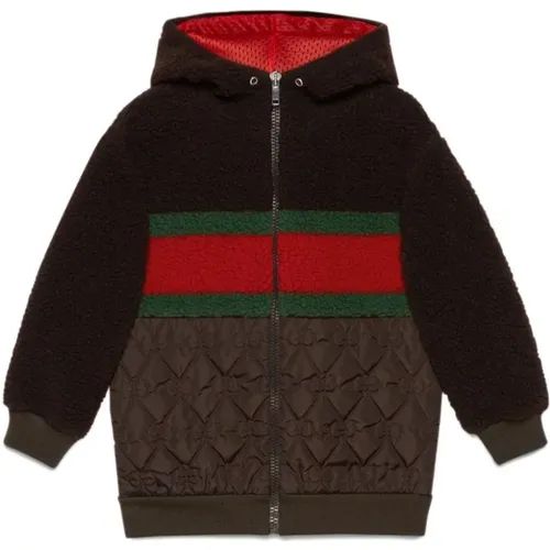 Brauner Baumwoll-Logo-Mantel Gucci - Gucci - Modalova