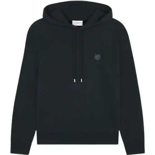 Oversize Hoodie mit auffälligem Fuchskopf-Patch , Herren, Größe: XS - Maison Kitsuné - Modalova