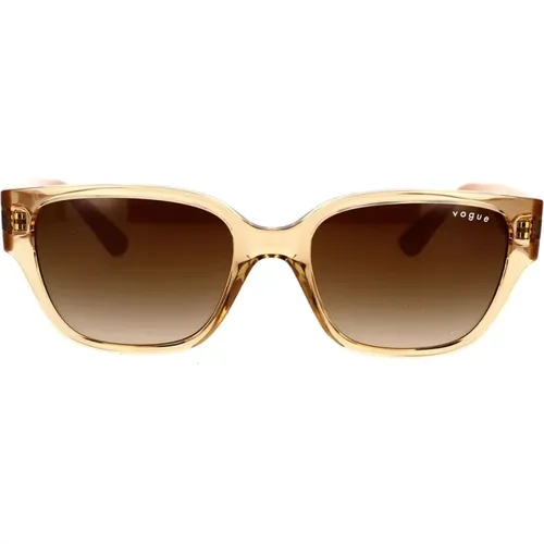 Stylish Sunglasses with Gradient Lenses , female, Sizes: 53 MM - Vogue - Modalova