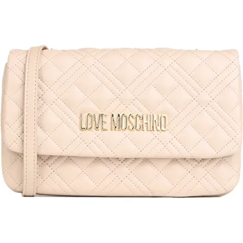 Shoulder Bag with Cotton Blend , female, Sizes: ONE SIZE - Love Moschino - Modalova