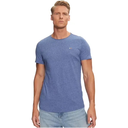 T-Shirt mit gesticktem Logo , Herren, Größe: XL - Tommy Jeans - Modalova