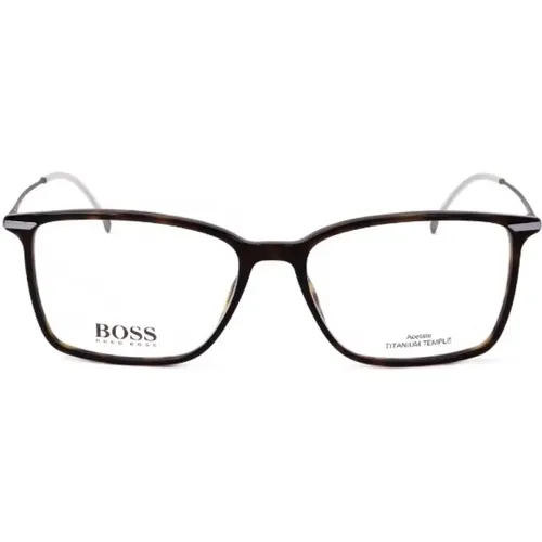 Dunkle Havana Sonnenbrille , unisex, Größe: 57 MM - Hugo Boss - Modalova