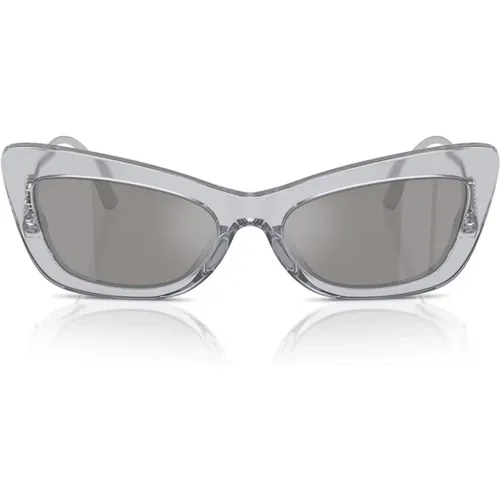 Schwarze Sonnenbrille 4467B 32916G Stil , Damen, Größe: 55 MM - Dolce & Gabbana - Modalova