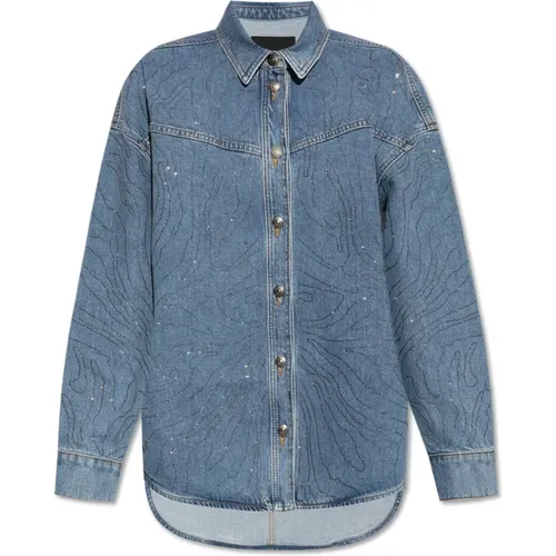 Denim Hemd , Damen, Größe: M - Rotate Birger Christensen - Modalova