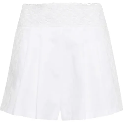 Lace-appliqué shorts , female, Sizes: XS - Ermanno Scervino - Modalova