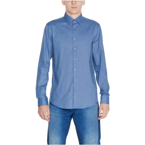 Blaues klassisches Hemd für Männer , Herren, Größe: 4XL - Calvin Klein - Modalova