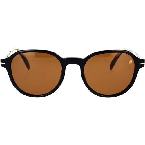 Classic Round Sunglasses , unisex, Sizes: 51 MM - Eyewear by David Beckham - Modalova