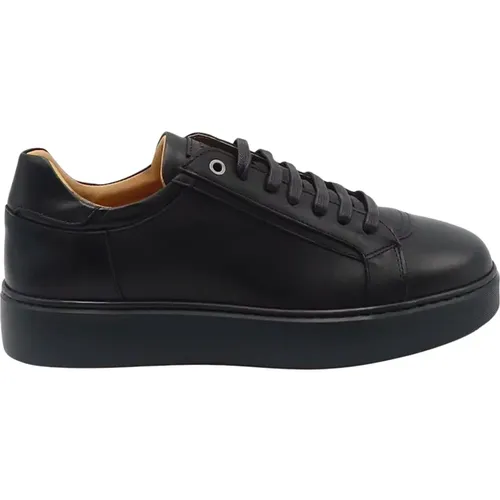 Schwarze Ledersneakers Exton - Exton - Modalova