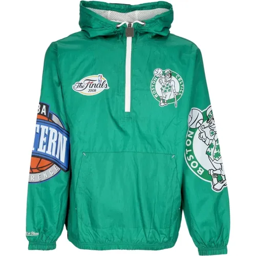 Boston Celtics Windbreaker Jacket , male, Sizes: S - Mitchell & Ness - Modalova