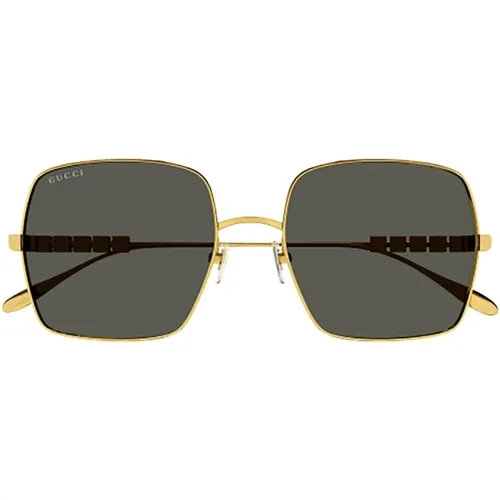 Metallic Sunglasses for Women , female, Sizes: 57 MM - Gucci - Modalova