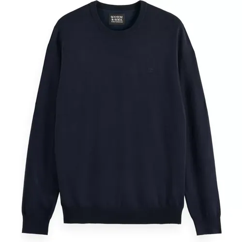 Klassischer Rundhals Langarm Pullover,Klassischer Rundhalspullover Langarm - Scotch & Soda - Modalova