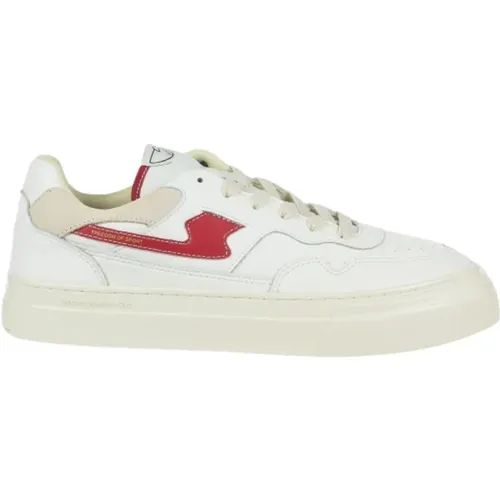 Leather Pearl S-Strike Sneakers , male, Sizes: 8 UK, 9 UK, 11 UK, 10 UK, 6 UK, 7 UK, 12 UK - S.w.c. Stepney Workers Club - Modalova