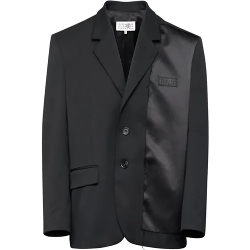 Wool Blend Single-Breasted Jacket , male, Sizes: L - MM6 Maison Margiela - Modalova