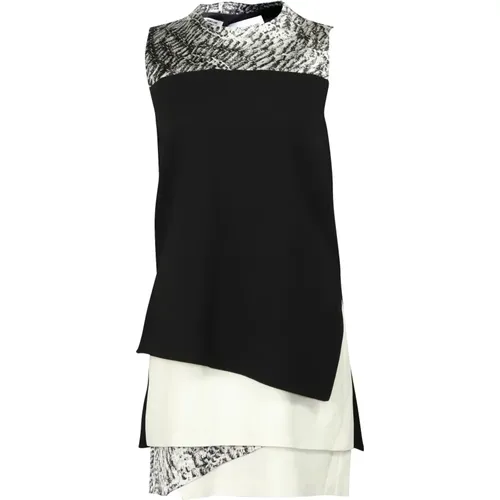 Resid Printed Layered Crepe Dress , female, Sizes: 2XS - Helmut Lang - Modalova
