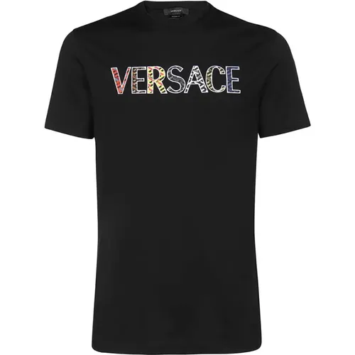 Cotton T-Shirt , male, Sizes: 2XL - Versace - Modalova