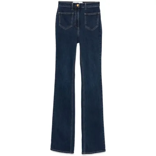 Indigo Bootcut Denim Jeans , female, Sizes: W27, W32, W26, W28, W29 - Elisabetta Franchi - Modalova