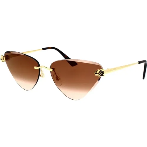 Innovative Panthère Sunglasses with Geometric Panther Head , female, Sizes: 62 MM - Cartier - Modalova