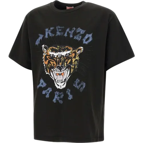 Paris T-Shirts und Polos Schwarz , Herren, Größe: S - Kenzo - Modalova