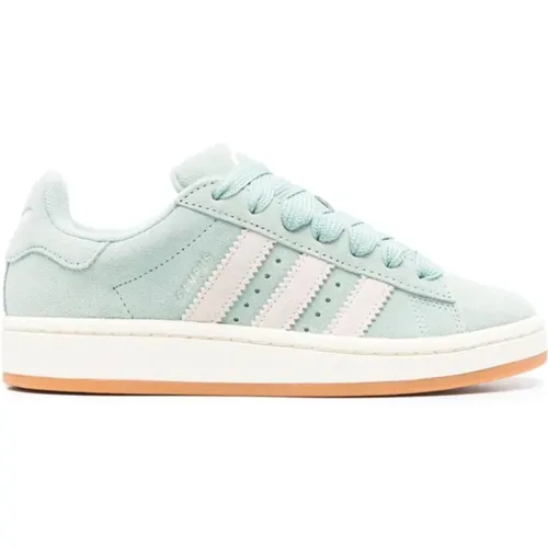 Retro Campus Sneakers Grün/Weiß/Blau , Damen, Größe: 36 1/2 EU - Adidas - Modalova