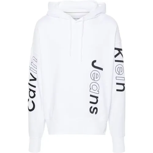 Embroidered Cotton Hoodie , male, Sizes: S, M, L, XL - Calvin Klein Jeans - Modalova