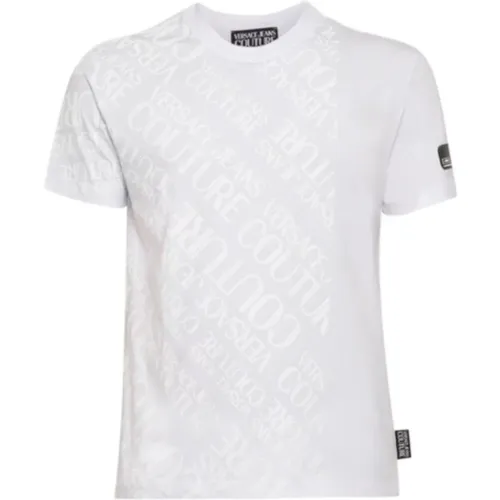 Herren Weißes Logo T-Shirt , Herren, Größe: XL - Versace Jeans Couture - Modalova
