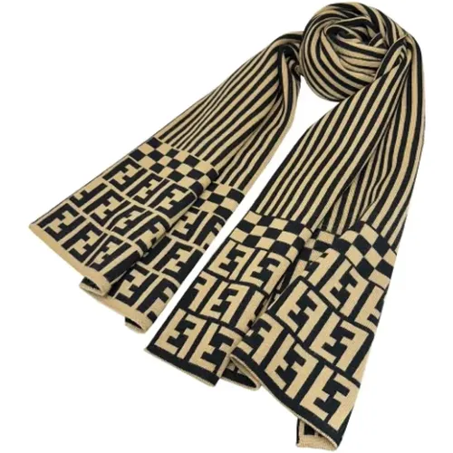 Pre-owned Wool scarves , female, Sizes: ONE SIZE - Fendi Vintage - Modalova