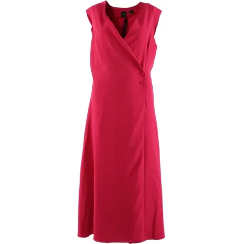 Fuchsia Dress 98% Polyester 2% Elastane , female, Sizes: S - pinko - Modalova