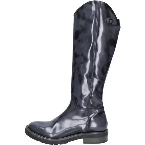 Shiny Leather Women's Boots , female, Sizes: 4 UK - Moma - Modalova