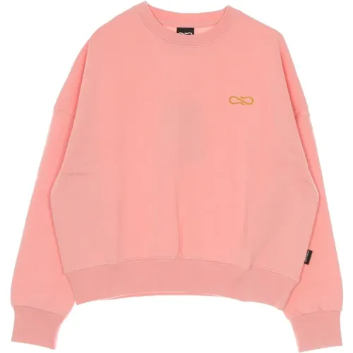 Rosa Logo Crewneck Sweatshirt Langarm , Damen, Größe: L - Propaganda - Modalova