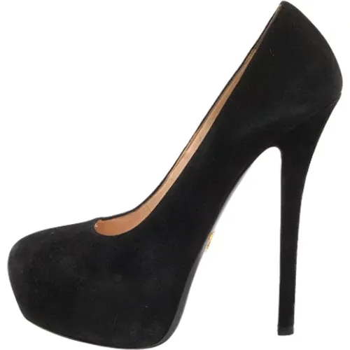 Pre-owned Suede heels , female, Sizes: 6 UK - Prada Vintage - Modalova