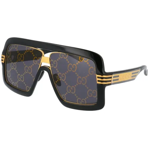 Sonnenbrille mit quadrachem Rahmen und GG-Gläsern , Herren, Größe: 60 MM - Gucci - Modalova