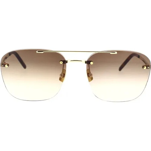 Rimless Caravan Sunglasses Sl309 , female, Sizes: 58 MM - Saint Laurent - Modalova
