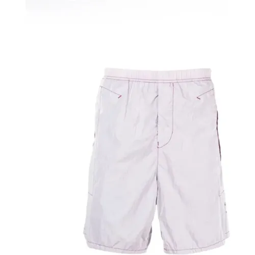 Magenta Nylon Bermuda Short Marina , Herren, Größe: W30 - Stone Island - Modalova