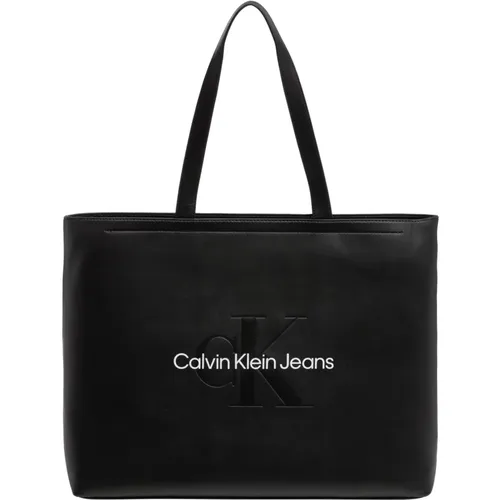 Chic Tote Bag with Zip Closure , female, Sizes: ONE SIZE - Calvin Klein Jeans - Modalova