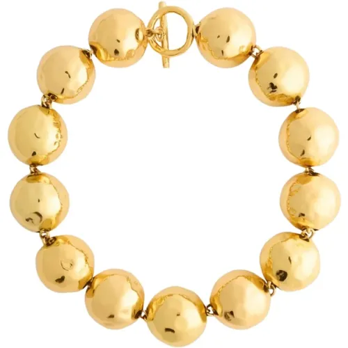 Golden Circular Brass Bracelet , female, Sizes: ONE SIZE - Patou - Modalova