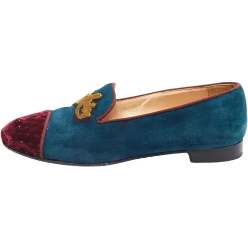 Pre-owned Suede flats , female, Sizes: 6 UK - Christian Louboutin Pre-owned - Modalova