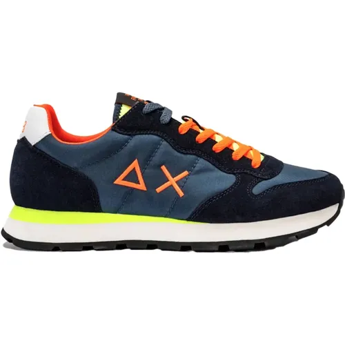 Herren Tom Fluo Navy Sneakers , Herren, Größe: 41 EU - Sun68 - Modalova