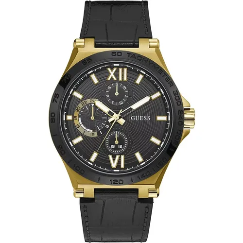 Stainless Steel Watch, , 46mm , male, Sizes: ONE SIZE - Guess - Modalova