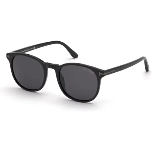 Schwarze Glänzende Sonnenbrille , unisex, Größe: 51 MM - Tom Ford - Modalova