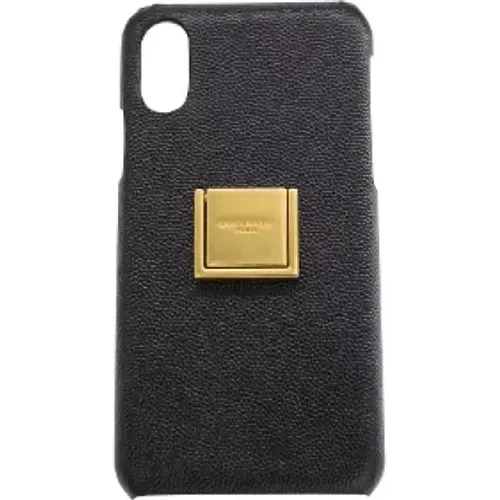 Pre-owned Leather Phone Case , Damen, Größe: ONE Size - Saint Laurent Vintage - Modalova