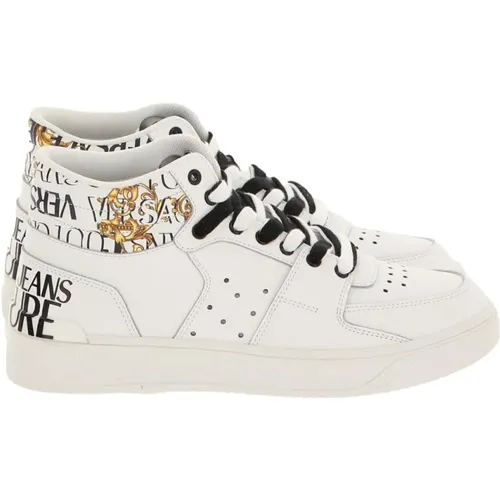 Leder-Sneaker für Herren , Herren, Größe: 44 EU - Versace Jeans Couture - Modalova