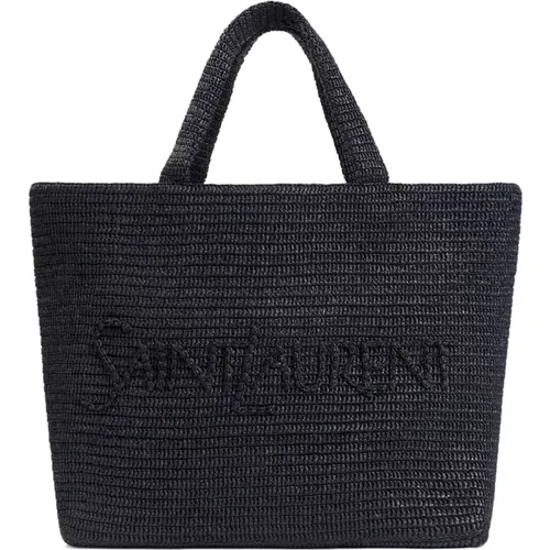 Rafia Tote Bag , male, Sizes: ONE SIZE - Saint Laurent - Modalova