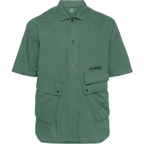 Popeline Pocket Shirt , male, Sizes: L, S - C.P. Company - Modalova