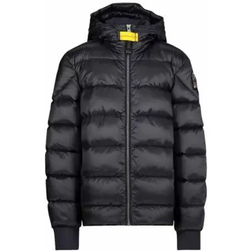 Schwarze Steppdaunenjacke mit Kapuze , Herren, Größe: 3XL - Parajumpers - Modalova