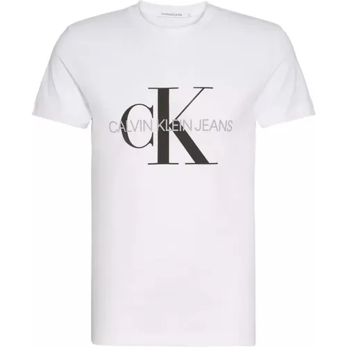 Herren Print T-Shirt , Herren, Größe: L - Calvin Klein Jeans - Modalova